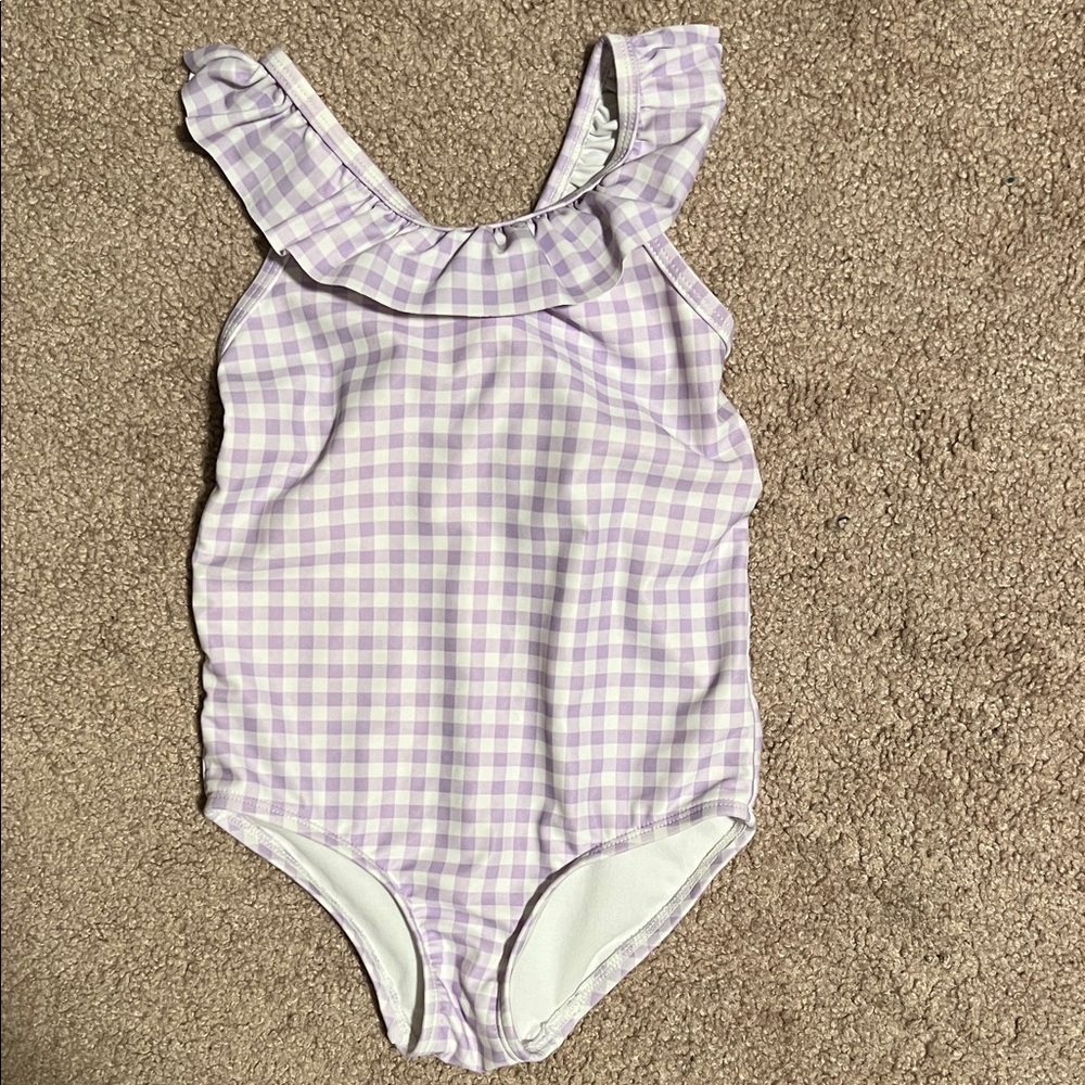 Carter’s Purple Gingham Ruffle Swimsuit